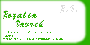 rozalia vavrek business card