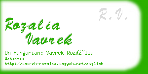 rozalia vavrek business card